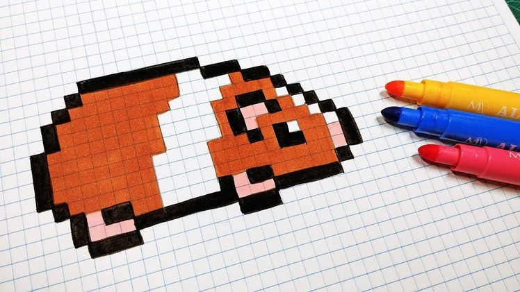 Handmade Pixel Art - How To Draw a Guinea Pig #pixelart