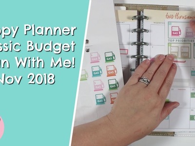 Happy Planner Classic Budget Plan With Me! Nov 2018