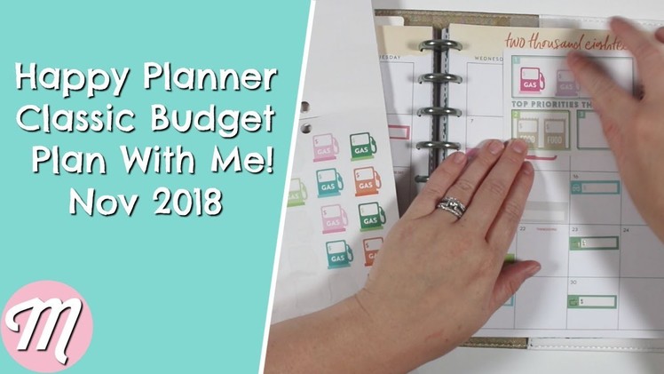 Happy Planner Classic Budget Plan With Me! Nov 2018