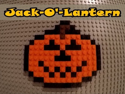 How to Build a LEGO Jack-o'-lantern Pixel Art (Halloween Pumpkin)