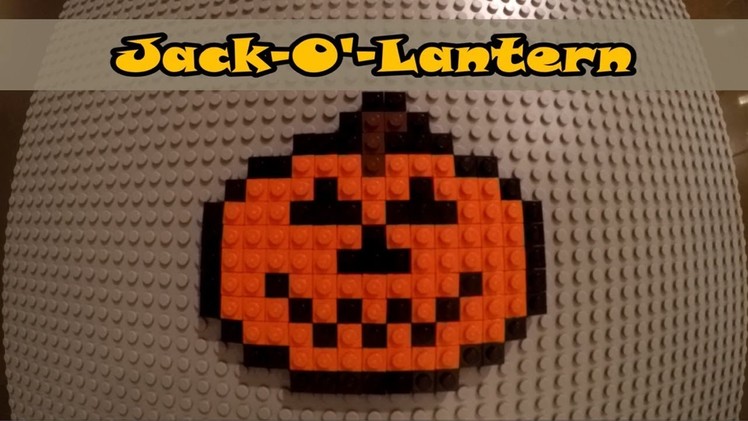 How to Build a LEGO Jack-o'-lantern Pixel Art (Halloween Pumpkin)