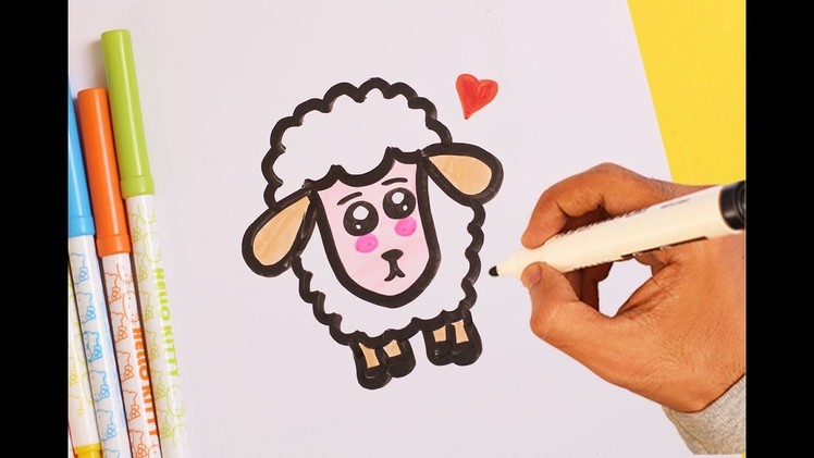 How To Draw A Cute Kawaii SHEEP Easy