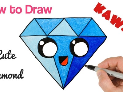 How to Draw a Diamond Cute Easy and Kawaii