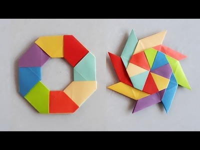 How to make a paper multi colour star?||कागज का रंग-बिरंगे  तारा कैसे बनायें ?||14||N