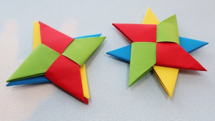 How to Make A Paper Transforming Ninja Star - Origami Ninja Star