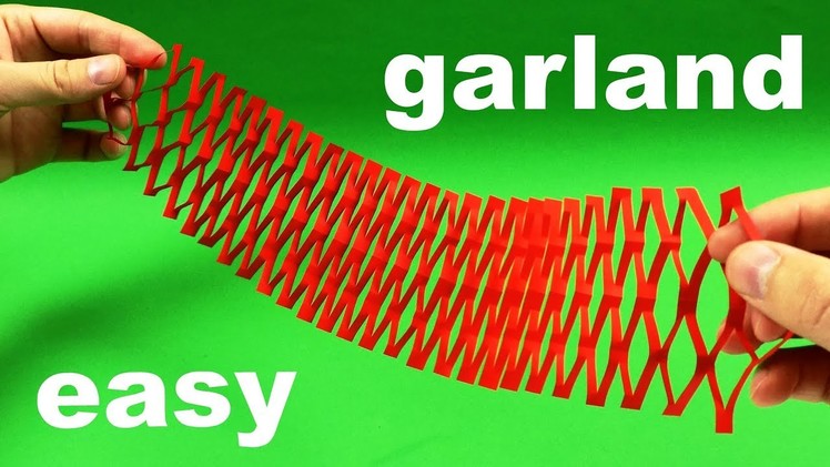 How to make simple paper GARLAND.