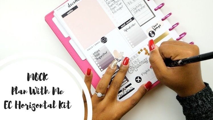 MOCK Plan With Me! Happy Planner Dashboard.Supermom Layout | EC Horizontal Kit!