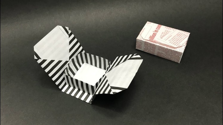Origami gift box that opens and closes. Box in a Box