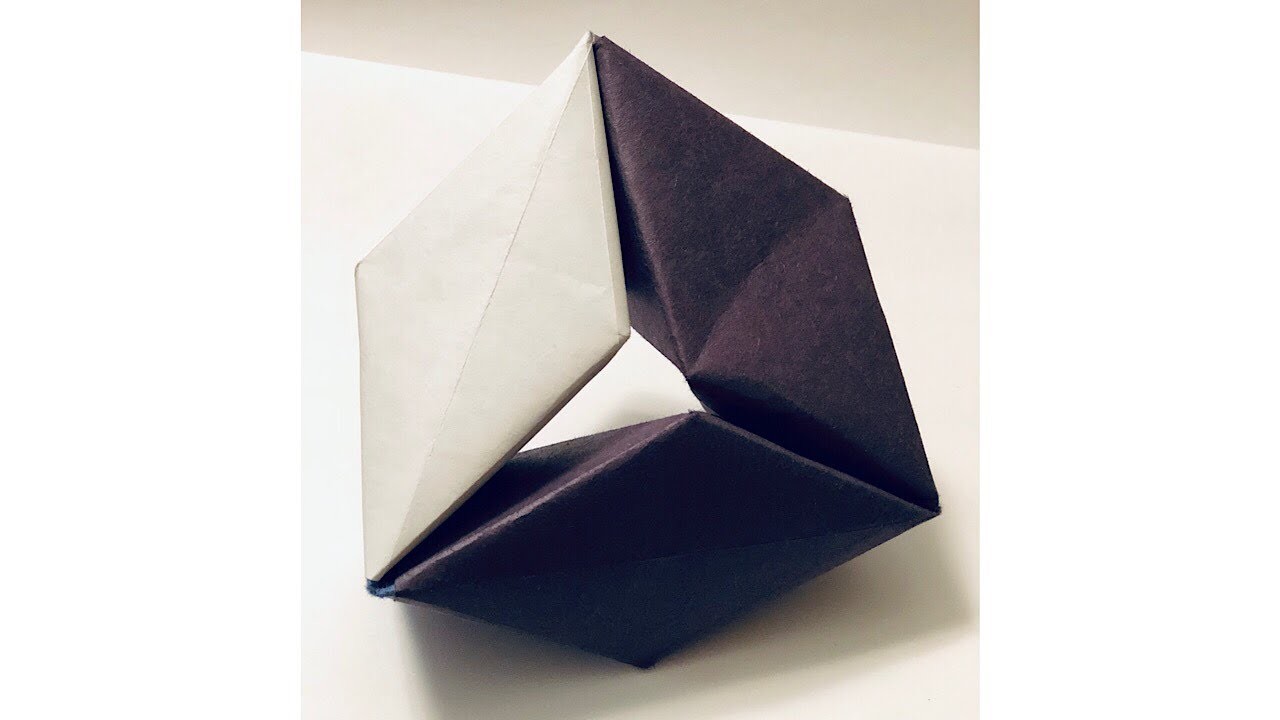 ORIGAMI ROTATING TOY. INFINITE ROTATING FLEXAGON. ORIGAMI MAGIC. PAPER ...