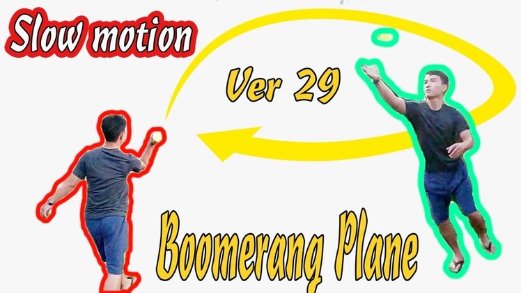 Paper Boomerang Aircraft Ver 29, Origami Boomerang Paper Plane, Slow motion