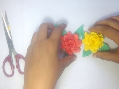 Paper Rose How to make a tiny Rose using Origami Paper , for kids