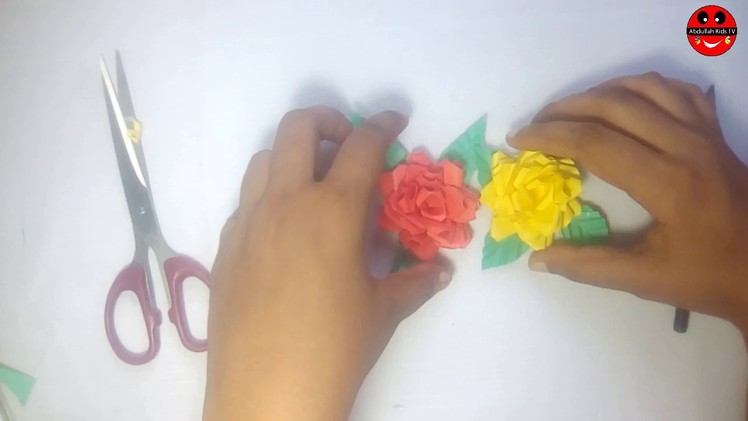 Paper Rose How to make a tiny Rose using Origami Paper , for kids