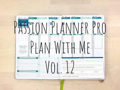 Passion Planner Plan with Me | Vol. 12 - Pro Size