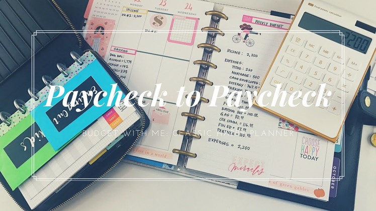 Paycheck to Paycheck: Budget With Me - Happy Planner #budgetwithme