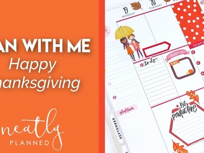 Plan With Me |  "Happy Thanksgiving" Happy Planner