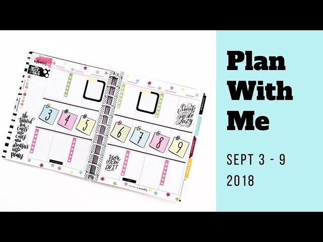 Plan with Me - Sept 3-9 2018 BIG Happy Planner Before the Pen - pastels