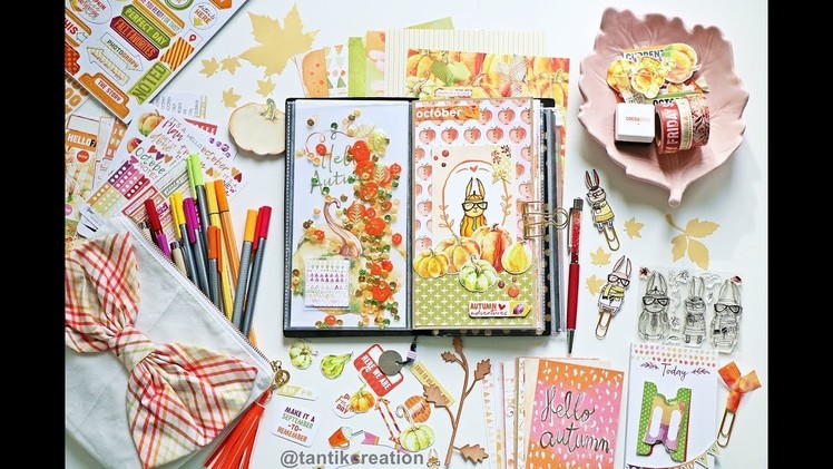 Planner Set up with Cocoa Daisy October 2018 Kits.