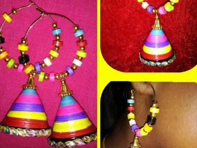 Punjabi style quilling jhumka
