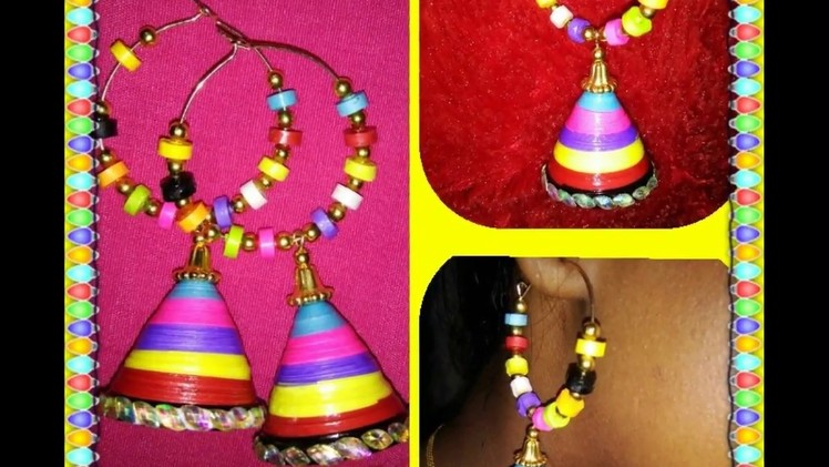 Punjabi style quilling jhumka