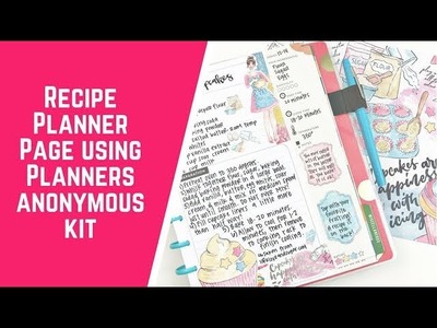 Recipe Planner Page using Planners Anonymous Baked with Love Kit