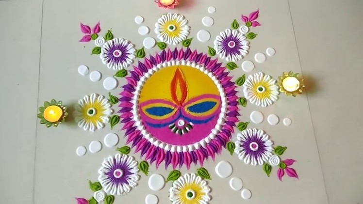 Simple, Easy and Attractive Diwali Rangoli Designs|Festival Rangoli by Shilpa