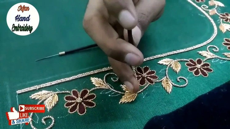 Special blouse for bridal in hand embroidery