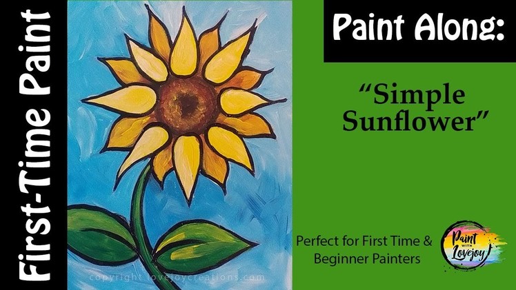 Super Easy Step by step flower painting! Great for Kids (of all ages) ????????????