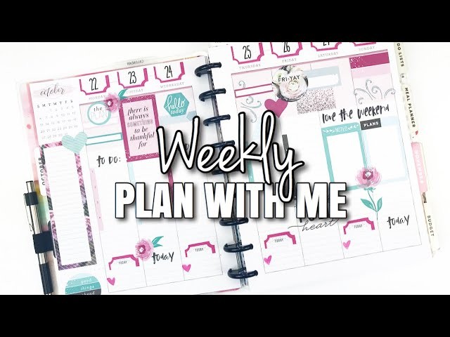 Weekly Plan With Me! | Classic Size Happy Planner | October 22nd - 28th | At Home With Quita