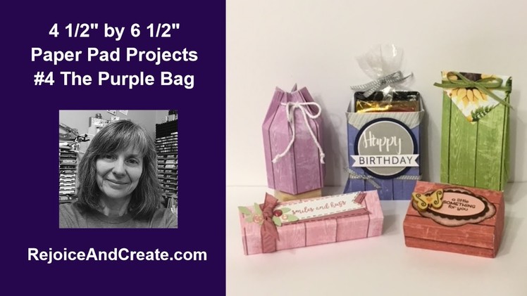 4 1.2" by 6 1.2" Paper Pad Projects #4 The Purple Bag