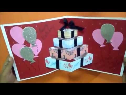 Beautiful POP UP CARD For Birthday | Complete tutorial