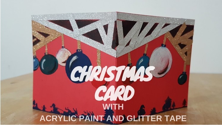 CHRISTMAS GREETING CARD | ACRYLIC PAINTING | SEASONS GREETINGS | EASY CHRISTMAS CRAFT IDEAS