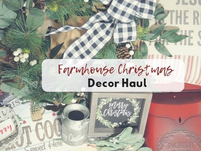 Christmas Home Decor Haul | Farmhouse Christmas | Walmart & Hobby Lobby Christmas Decor