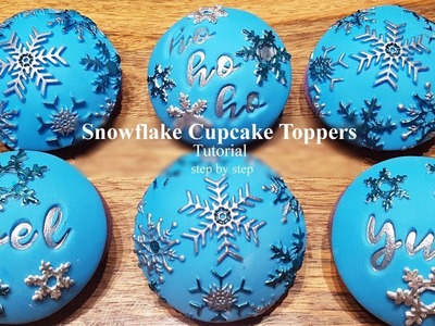 Christmas Snowflake Cupcake Toppers Tutorial