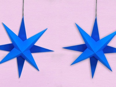 DIY 3D Paper Star Making || How To Make Christmas Ornaments Decor Star With Paper
