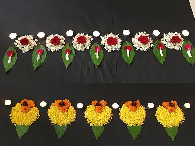 DIY Border Flower Rangoli for Diwali
