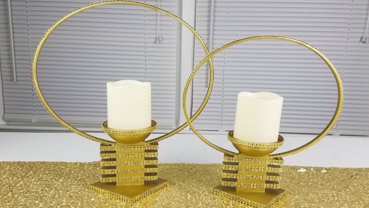 DIY Centerpiece ideas : DIY candle holders