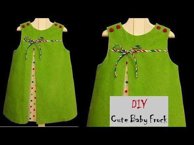 DIY Designer Baby Dress For 1-2 year Baby Girl In Simple way