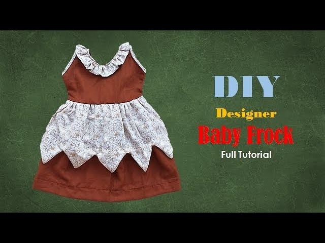 Diy Designer Baby Frock For 1 year baby girl  Cutting And Stitching Full Tutorial