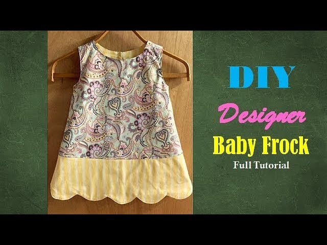 Diy Designer Baby Frock For 1 to 2 year baby girl cutting and stitching  Full Tutorial