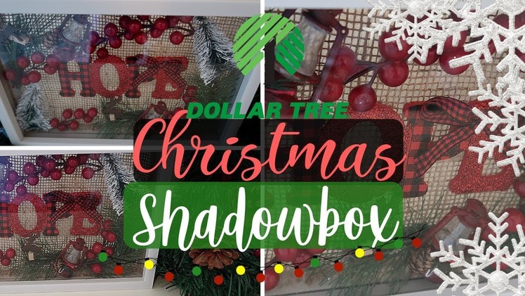 DIY Dollar Tree Christmas Shadow Box | DIY Shadowbox | Rustic Christmas Decor