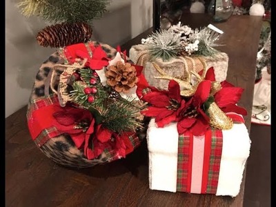 DIY Dollar Tree Fur Holiday Gift Box Decor