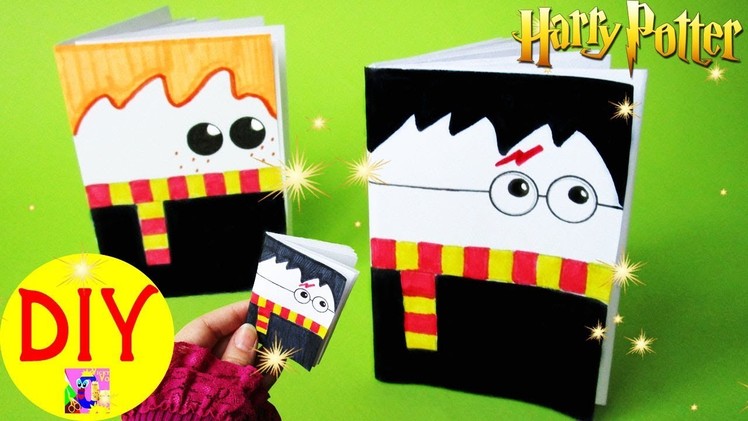 DIY Harry Potter. How to make a paper notebook easy without glue. Mini book from one sheet of paper