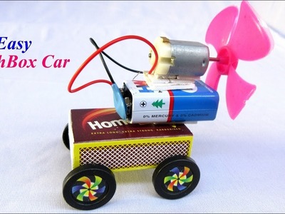 DIY How To Make a Electric MatchBox Car -  Easy Science Project For KIDS