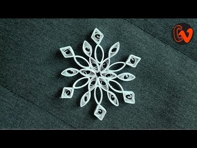 DIY Quilling Paper Snowflakes | Christmas Tree Ornaments