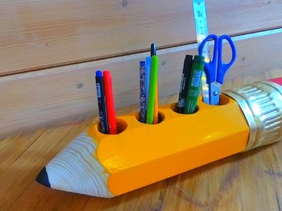 DIY School Supplies Desk Organizer