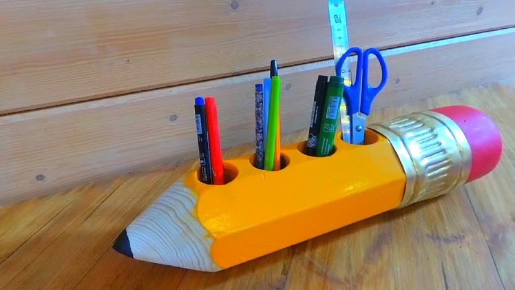 DIY School Supplies Desk Organizer