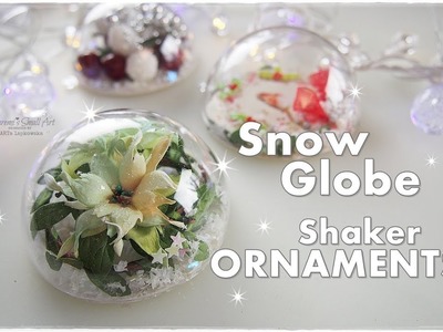 DIY Snow Globe Shaker Ornaments made from Half Baubles ♡ Maremi's Small Art ♡