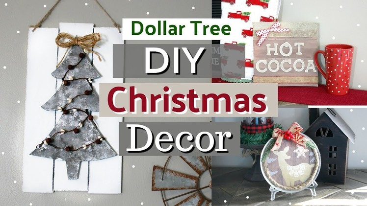 Dollar Tree Christmas Home Decor DIYS | Farmhouse Christmas Decor Ideas | Krafts by Katelyn