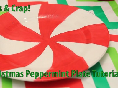 Easy Christmas Peppermint Plate Tutorial by Arts & Crap!