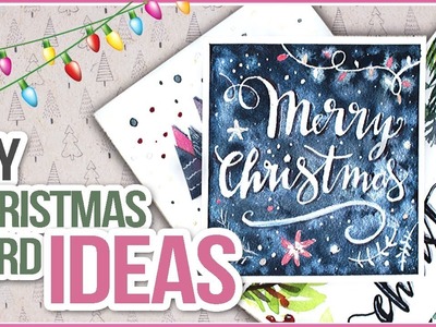Easy DIY Watercolor Christmas Card Ideas